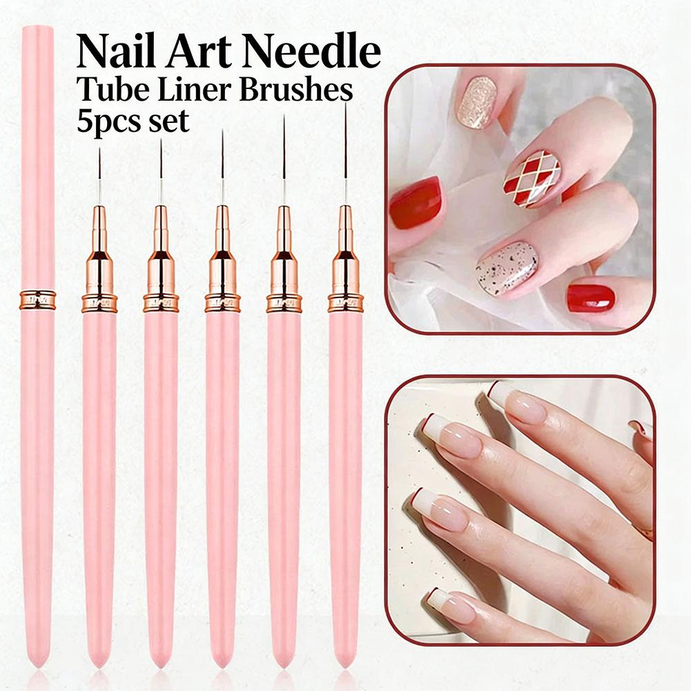 Nail Gel Polish Set - Набор из 5 кистей для нейл-арта: