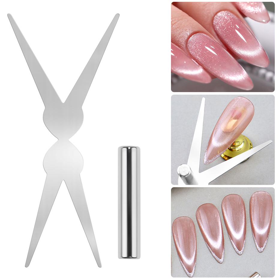 Nail Gel Polish Set - 2 шт., набор магнитов «кошачий глаз»,