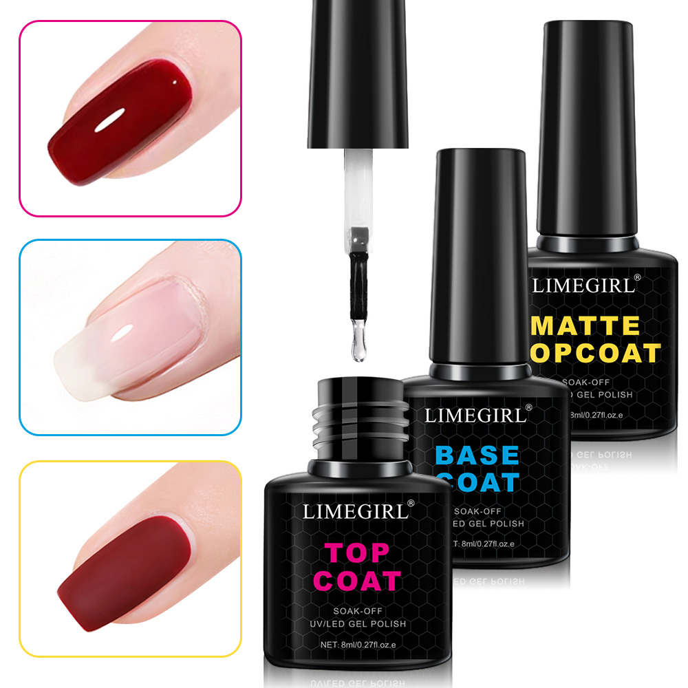 Gel Top Coat - LIMEGIRL 8 мл Soak Off Matte