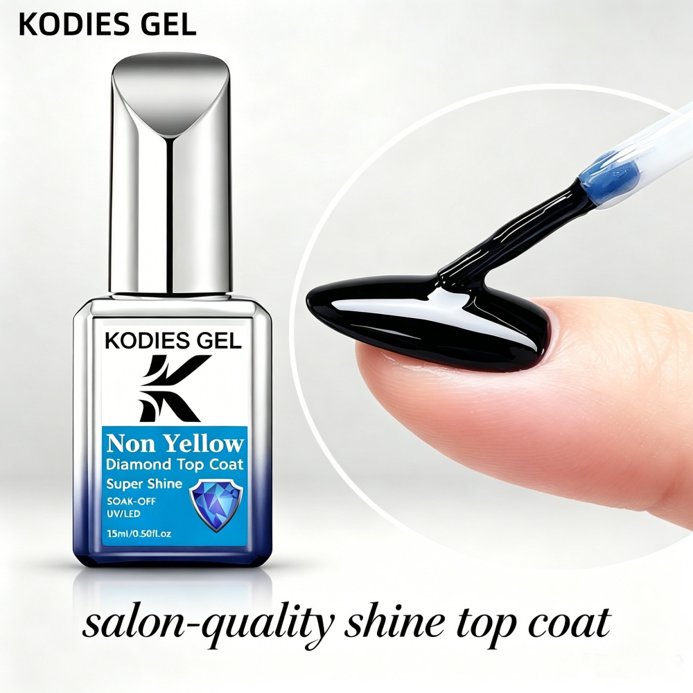 Гель-лак KODIES GEL Non Yellow – обзор и цена Gel Top Coat
