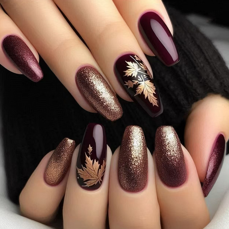 24 шт. элегантные бордовые бле – обзор и цена Nail Art Burgundy