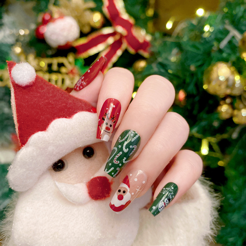 Новый рождественский накладной – обзор и цена Nail Art Burgundy