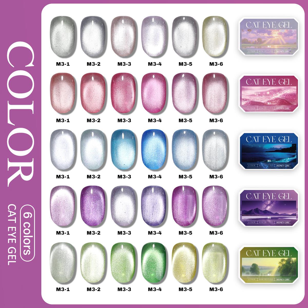 Палитра гель-лаков «Кошачий гл – обзор и цена Nail Gel Polish Set