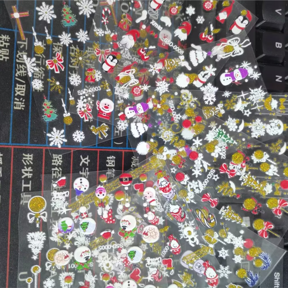 5D блестящие рождественские ти – обзор и цена Nail Art Xmas 2025