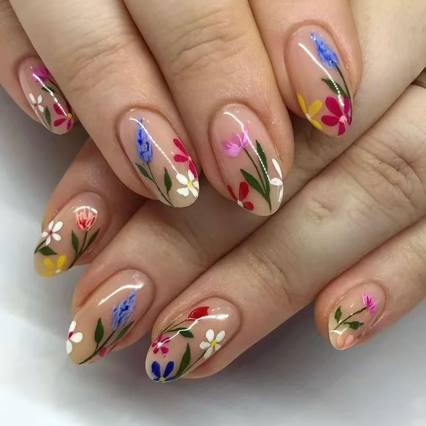 24 шт., простые миндалевидные  – обзор и цена Nail Art Aesthetic