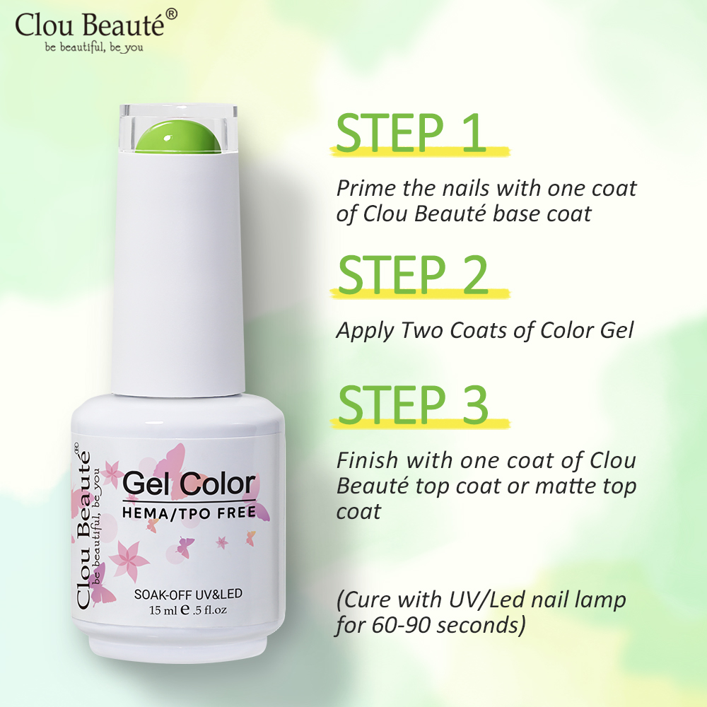 Гель-лак Clou Beaute Hot Color – обзор и цена Nail Art Burgundy