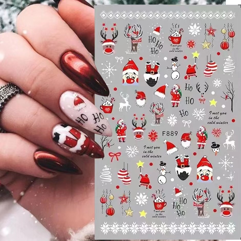 1 шт., самоклеящиеся наклейки  – обзор и цена Nail Art Xmas 2025