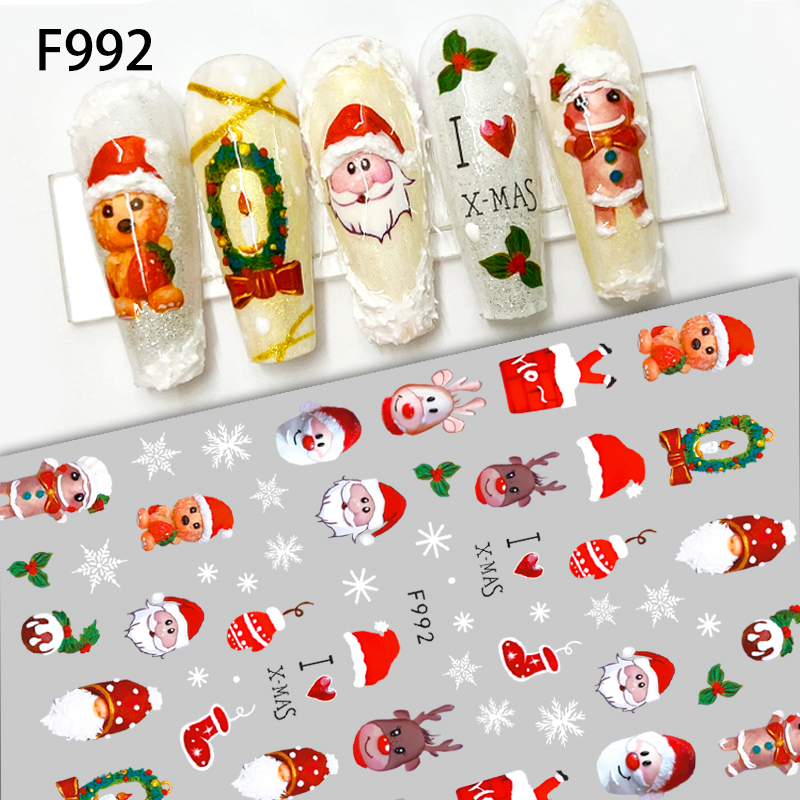 1 шт., самоклеящиеся наклейки  – обзор и цена Nail Art Xmas 2025