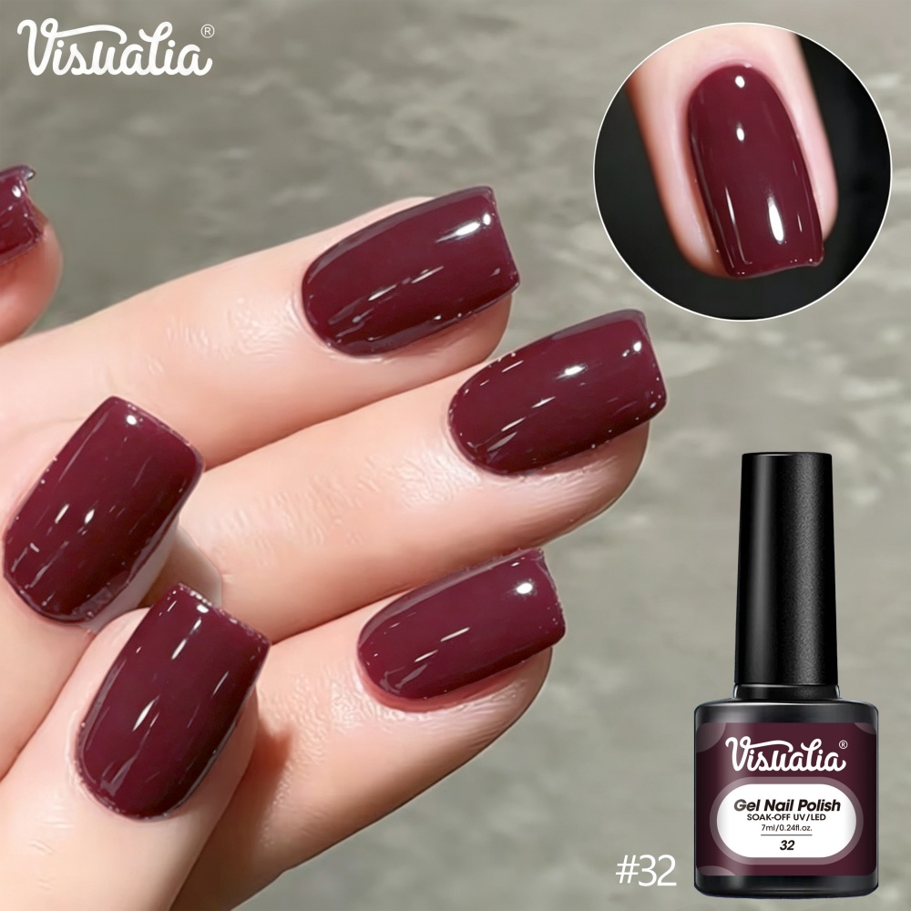 Гель для ногтей Visuatia 7 мл, – обзор и цена Nail Art Burgundy