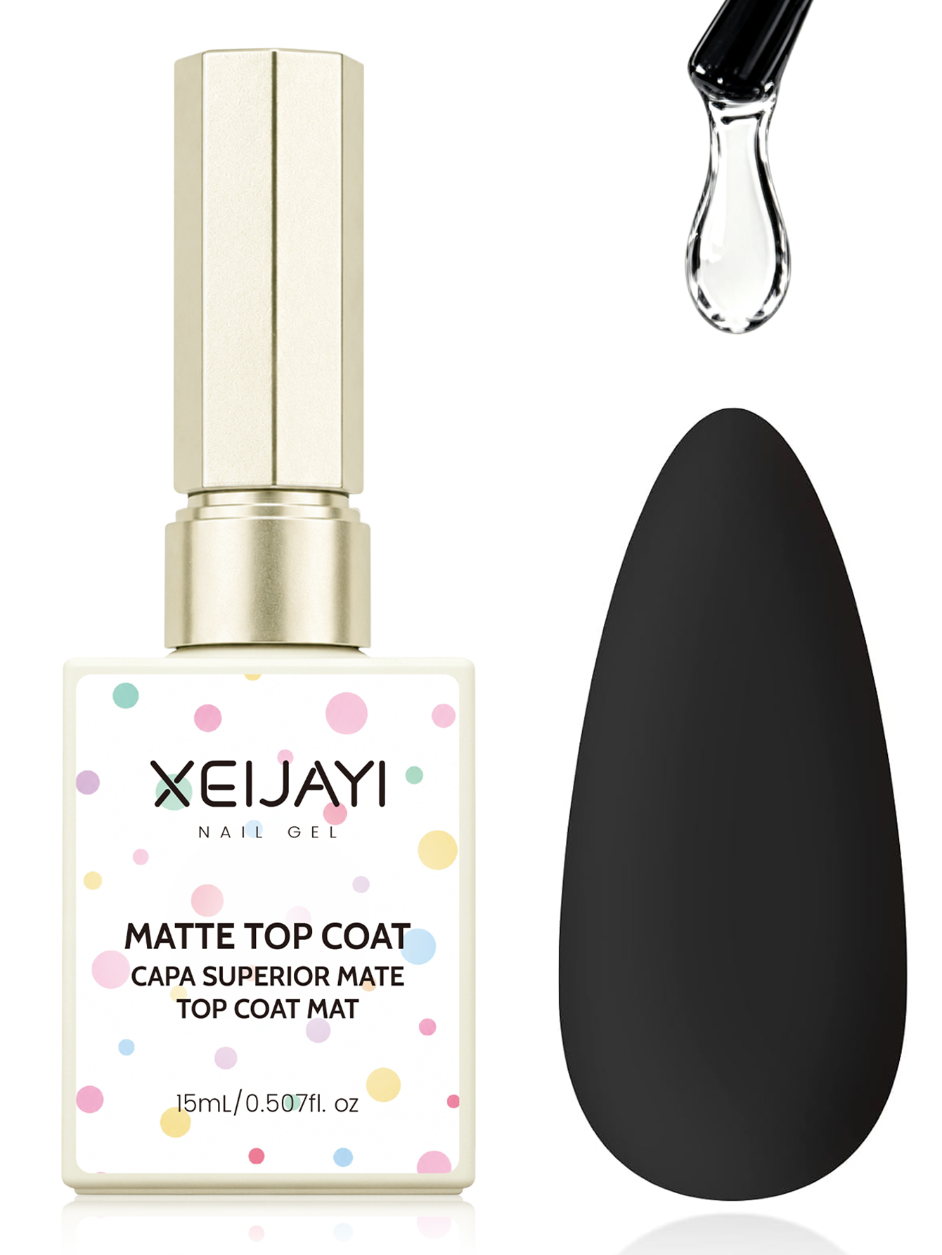 1 шт. 15 мл матового покрытия  – обзор и цена Gel Top Coat
