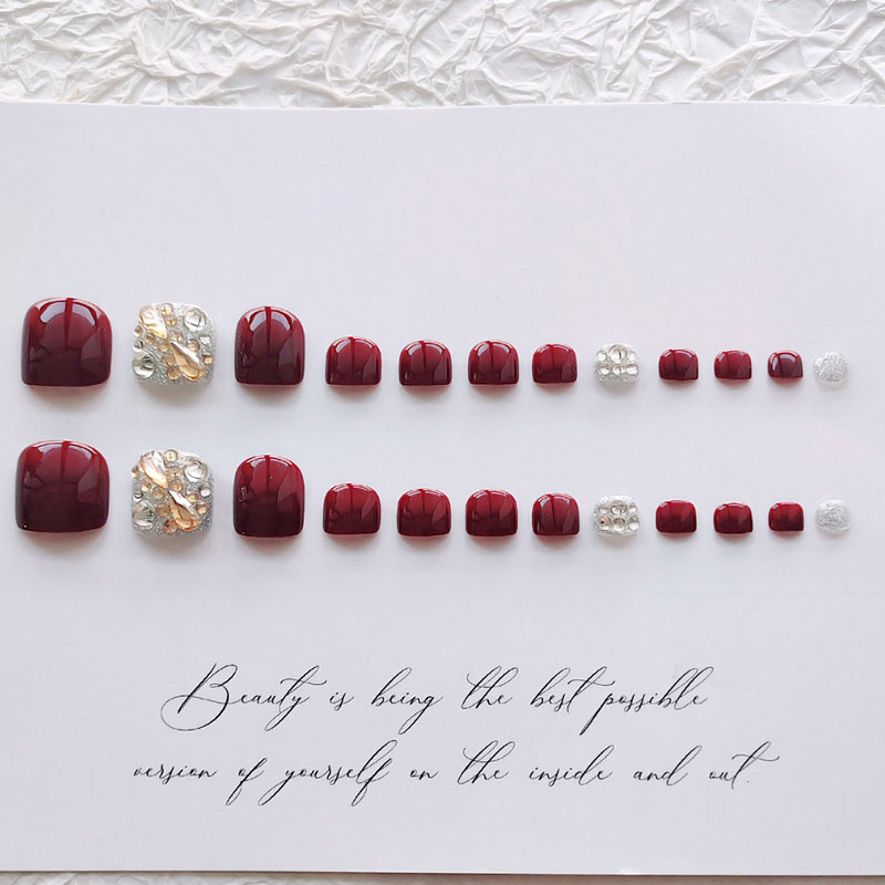24 шт. накладных ногтей для де – обзор и цена Nail Art Burgundy