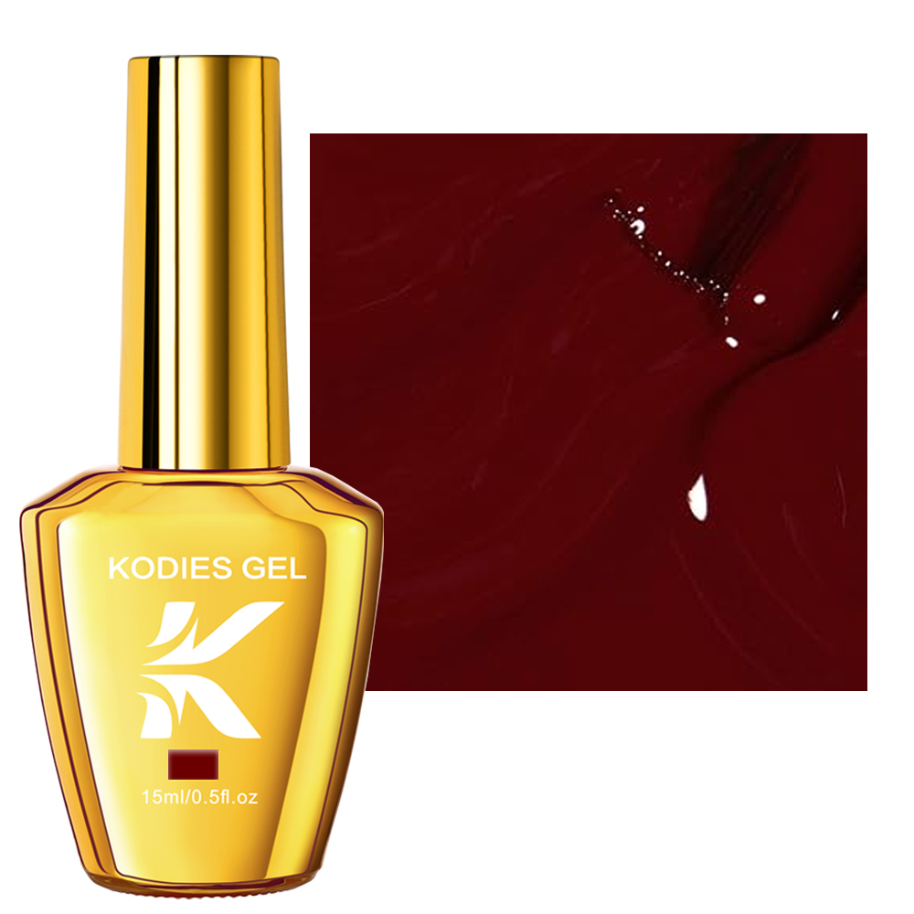 KODIES GEL Бордовый Красный Ге – обзор и цена Nail Art Burgundy
